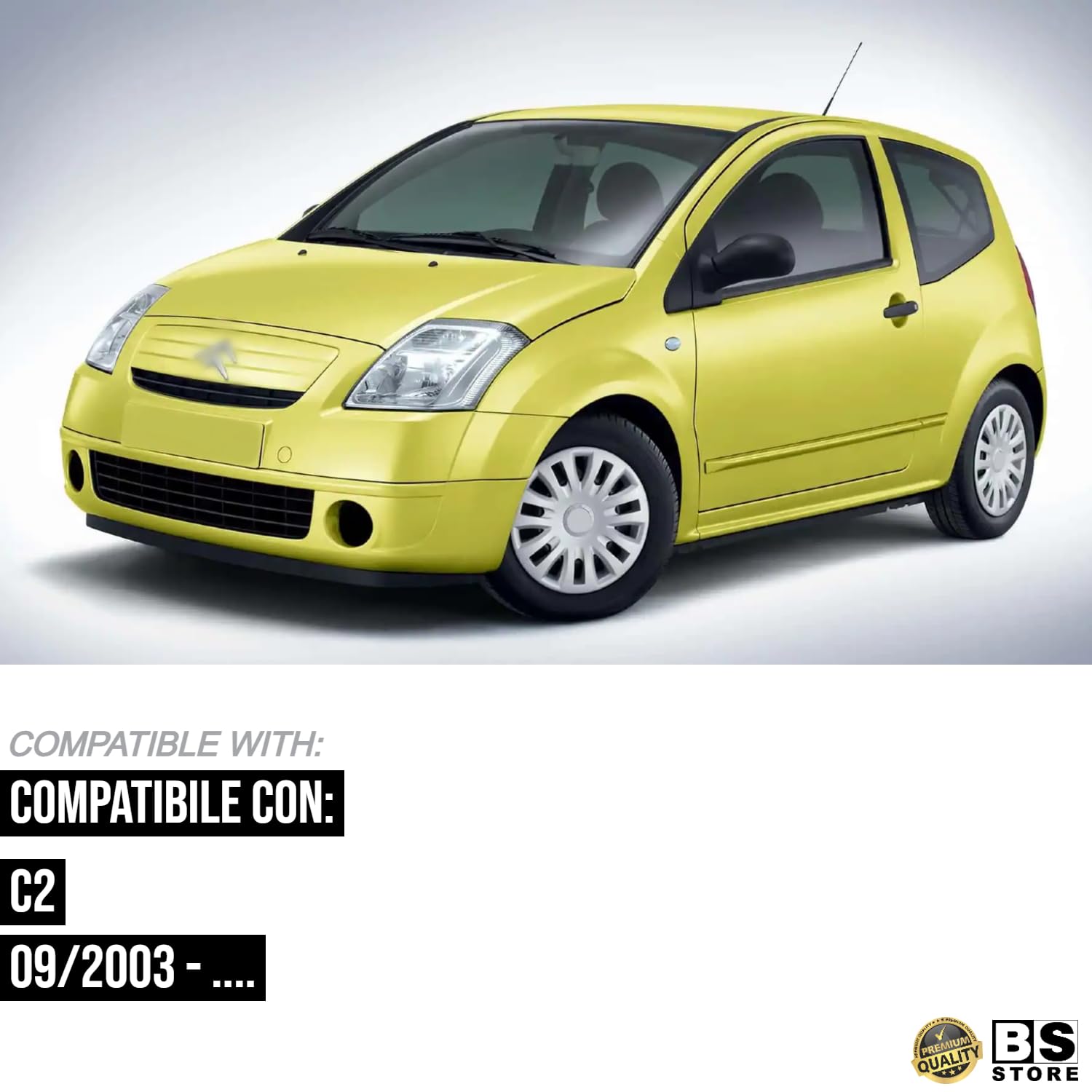 BSSTORE Faro Proiettore Anteriore H4 con Regolazione Elettrica Compatibile con C2 (Sinistra - Lato Guida)