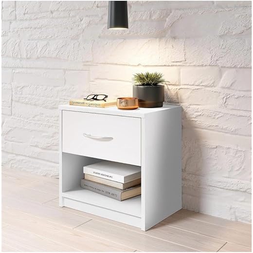 Caspian Side Table - White 16x15x11