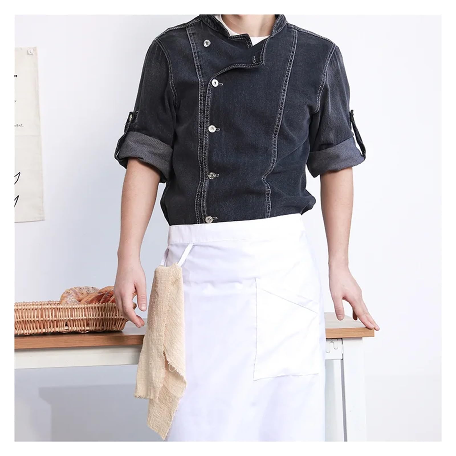 Abiti da lavoro a maniche lunghe da cuoco occidentale, for uomo, for cucina, pasticceria, catering, hotel, ristorante Per Il Personale Del Ristorante