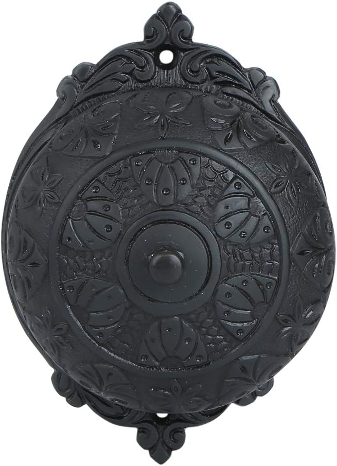 A29 Wireless Victorian Doorbell, Solid Brass Twist Doorbell in Oil Rubbed Bronze Finish – Mechanical, Vintage Doorbell with Manual Hand Turn Chime, Decorative Classic Design, Easy DIY Installation