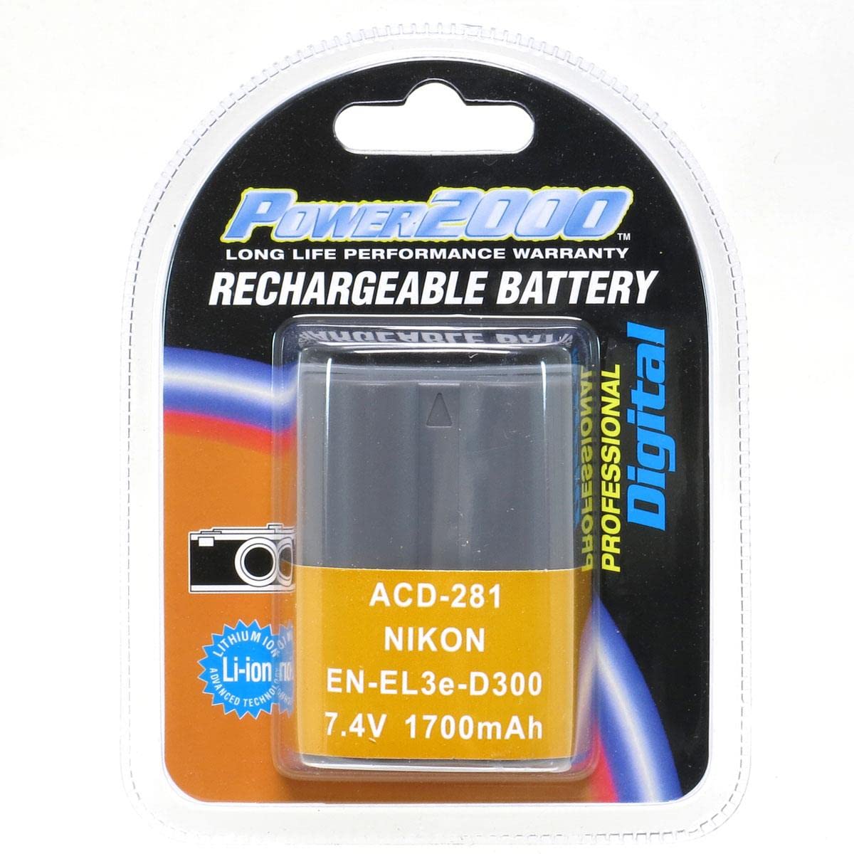 Power 2000 ACD-281 Rechargeable Battery for Nikon EN-EL3e