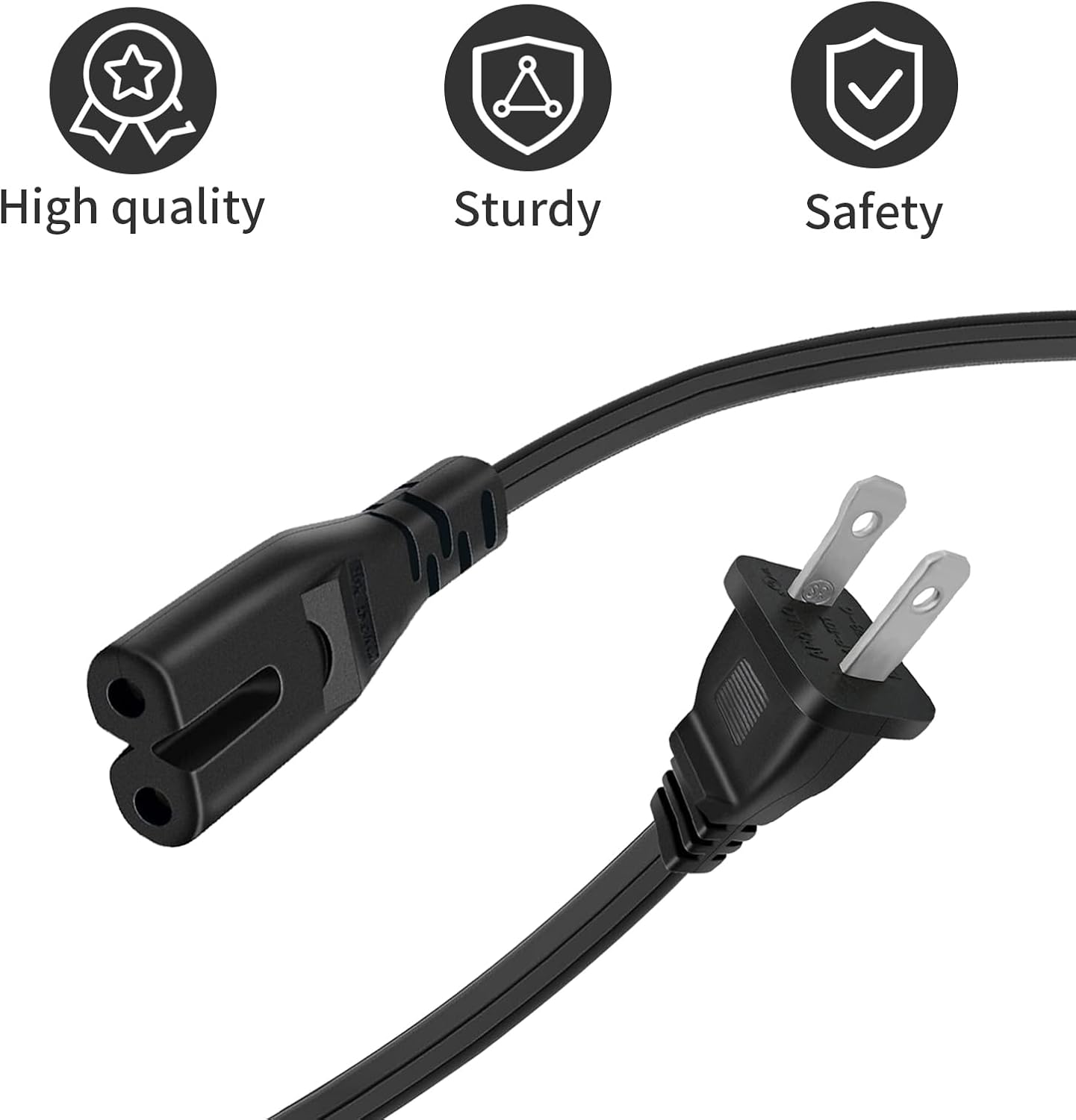 6FT Power Cord for Microsoft Surface Pro X/9/8/7/6/5/4/3/2, Surface Dock & RT Tablet PC - 6 Feet Long Power Adapter Cable for PS4/PS3/XBOX
