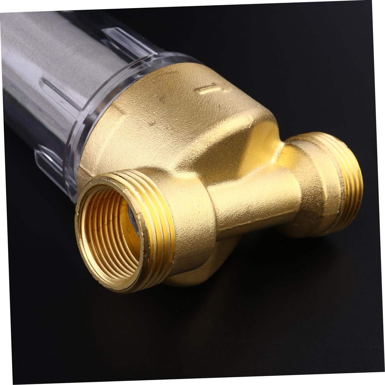 Homoyoyo Wasserhahnfilter mit Wasserentkalkungsfunktion aus Kupfer und Kunststoff 189l/h Leistung Schützt Armaturen im Badezimmer und Ländlichen Bereichen