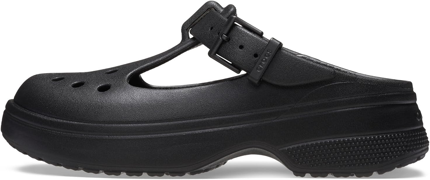 Crocs Unisex-Adult Classic Mary Jane Clogs, Mary Janes for Women Black Men's 6 Women's 8 Medium