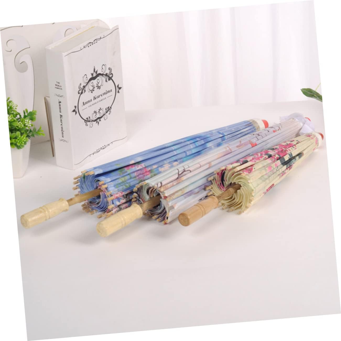 Miniatura 5 de EXCEART Paraguas Unbrellas Paraguas de papel chino hermoso paraguas clásico paraguas de papel aceite paraguas artesanía paraguas paraguas paraguas