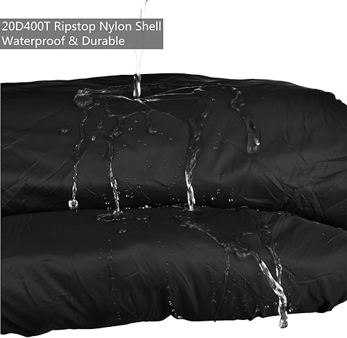 Miniatura 3 de AGEMORE Saco de dormir ultraligero para clima cálido, ligero, impermeable, compacto, para primavera, verano y otoño, 75 pulgadas de largo x 30