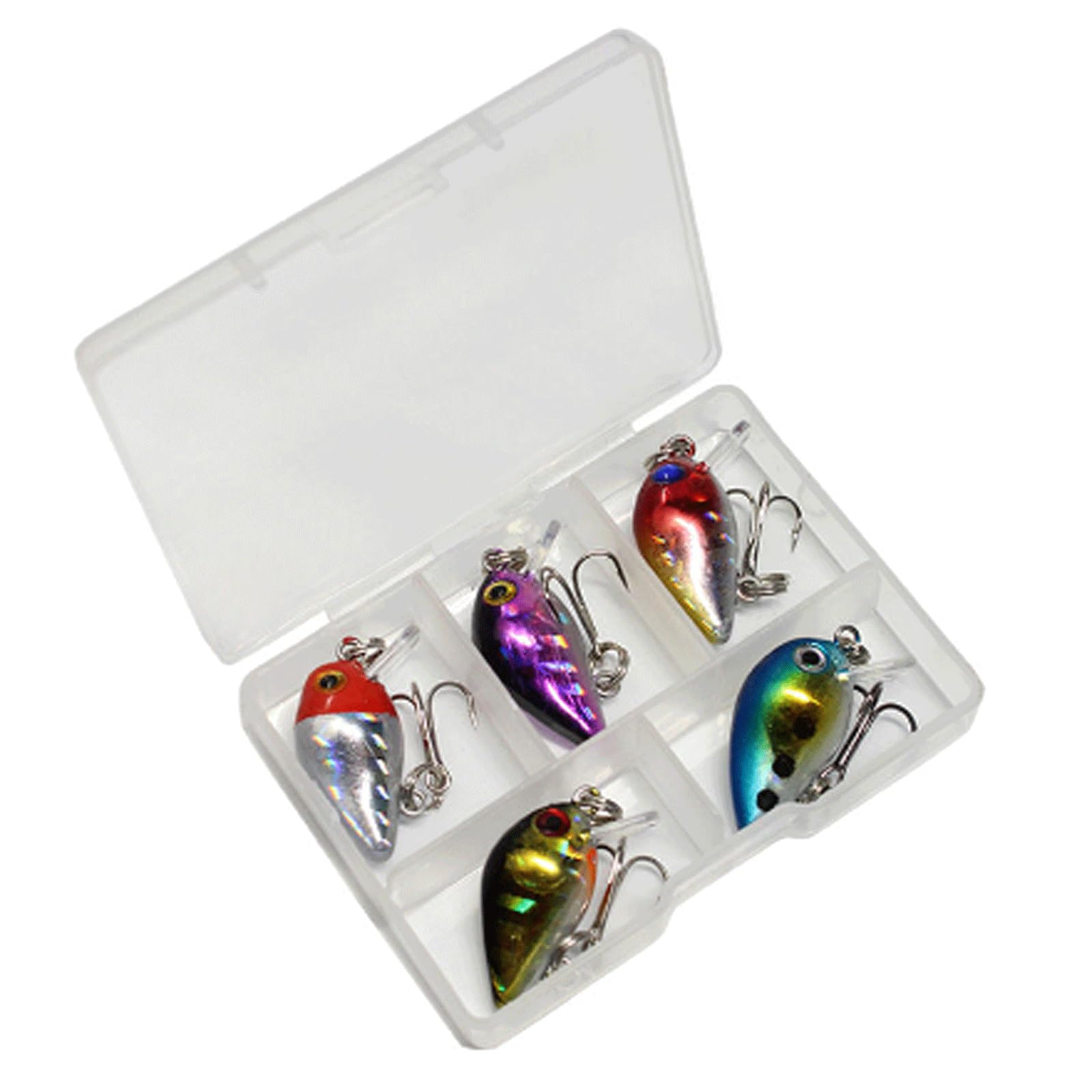 IvyLoutish Fishing Lure Bait Box Set Floating Crankbait Minnow Bait Crankbaits Wobblers Fishing Bait for Trout Perch Bass Zander Fishing Fishing Tackle