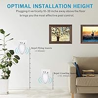 Vista 3 de Repelente ultrasónico de control de plagas, repelente ultrasónico, repelente de insectos para interiores, insectos, cucarachas, ratones, roedores