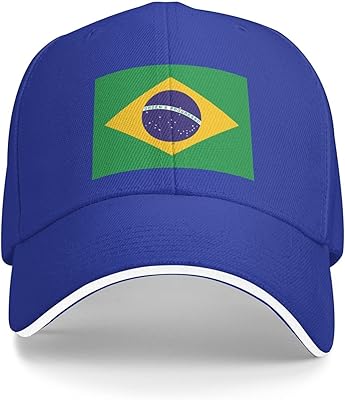 Brazil Flag Unisex Baseball Cap Fits Men Women Adjustable Dad Hat Sandwich Bill Cap Blue