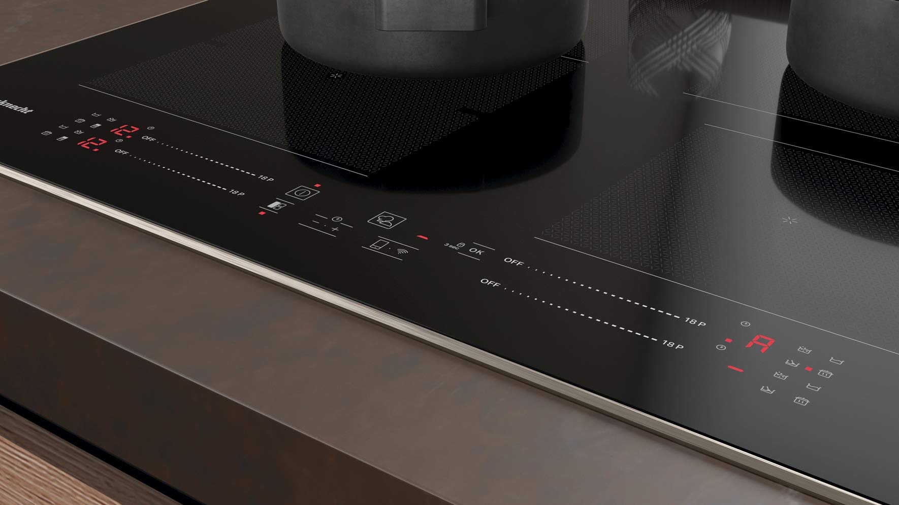 Bauknecht BAKO CONNECTIVITY Backofen-Kochfeld Kombination/Induktionskochfeld (60cm)/ Heißluft/HomeNet App/DiamondClean – hydrolytische Reinigungsfunktion/My Menu/Backauszug auf 3 Ebenen