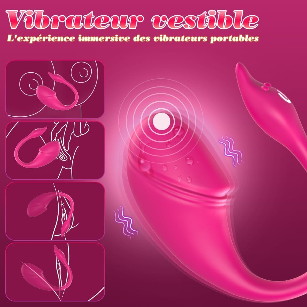 Vibratoreper Donna Professionale Wireless piccolo Ovetto Vibrante Donna Telecomando a Distanza APP Sex Toys, Vibrator Per Coppia 10 Modalità Vibratore Silenzioso, sexytoysys donna coppia Sex Toy