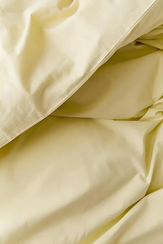 Miniatura 4 de INDACORIFY Yellow Pastel Cotton Duvet Cover Softened 100% Cotton Bedding Duvet Cover with 2 Matching Pillowcase Natural Comforter Cover Set Twin