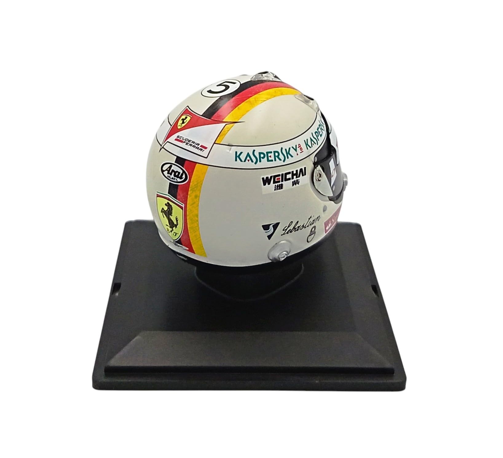 OPO 10 Formel-1-Helm kompatibel mit Ferrari F1: Sebastian Vettel 2015 – Maßstab 1:5 Spark – CAS96