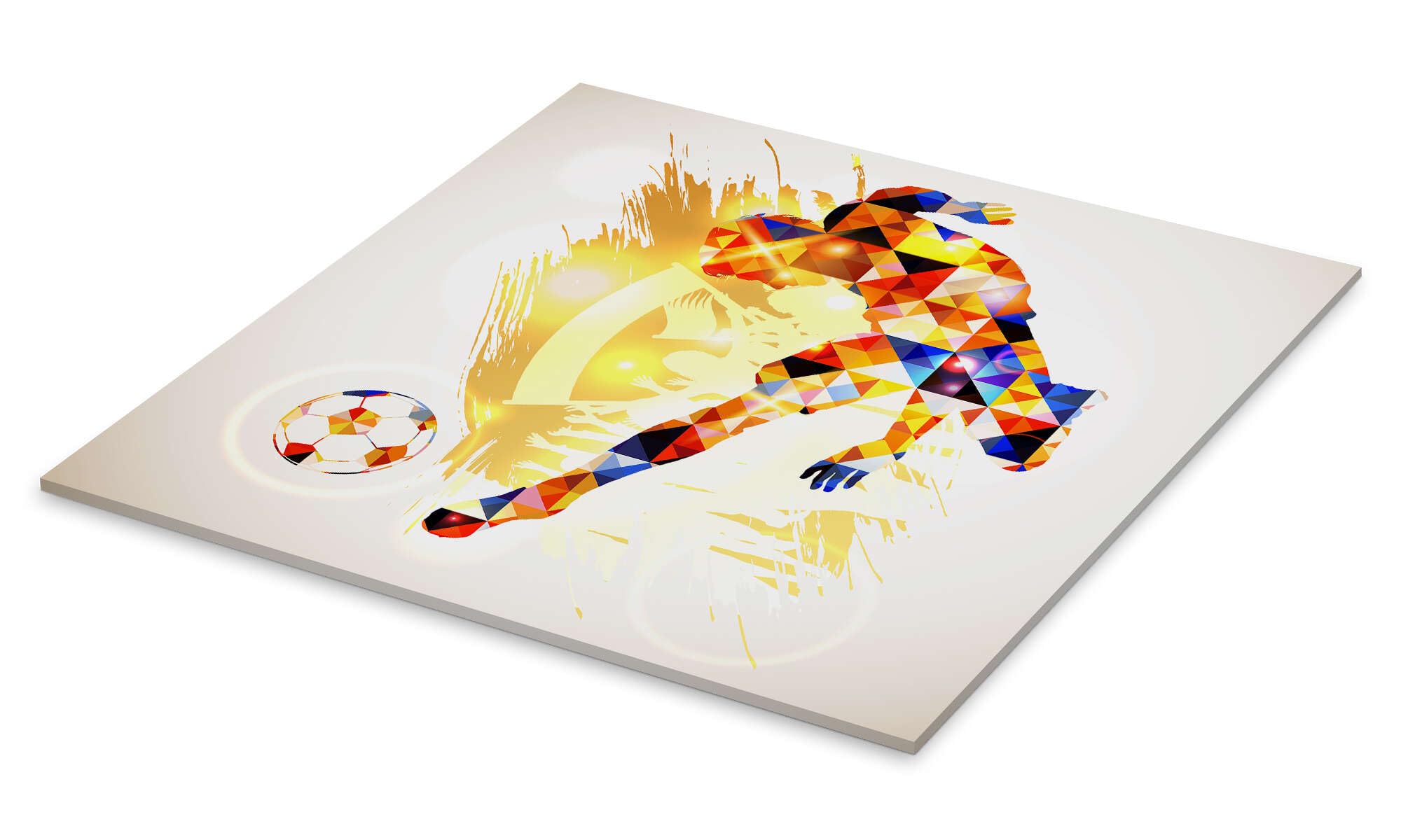 Posterlounge Fußballkonzept Acrylglasbild | 50 x 50 cm von TAlex Bunt Wandbilder Wanddeko