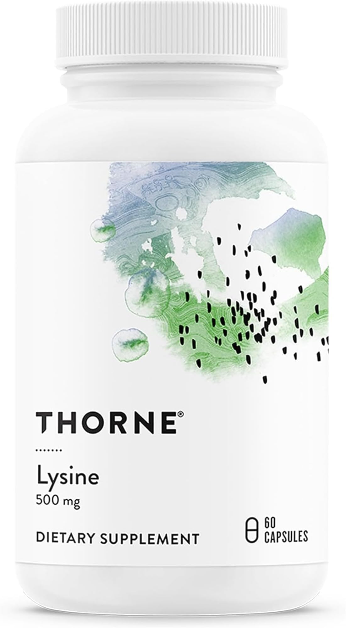THORNE Lysine, 500 mg Essential L-Lysine Amino Acid, 60 Capsules