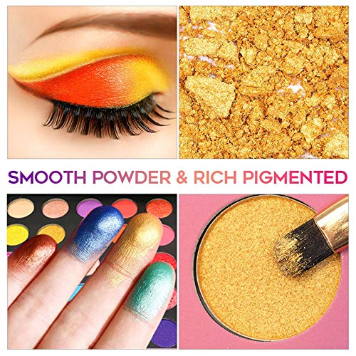 Bonnie Choice 35 Colors Eyeshadow Palette, Spring Summer Colors Makeup Eyeshadow Palette, Professional High Pigmented Matte Glitter Makeup Pallet, Waterproof Long Lasting Colorful Eye Shadow Powder #TOP2