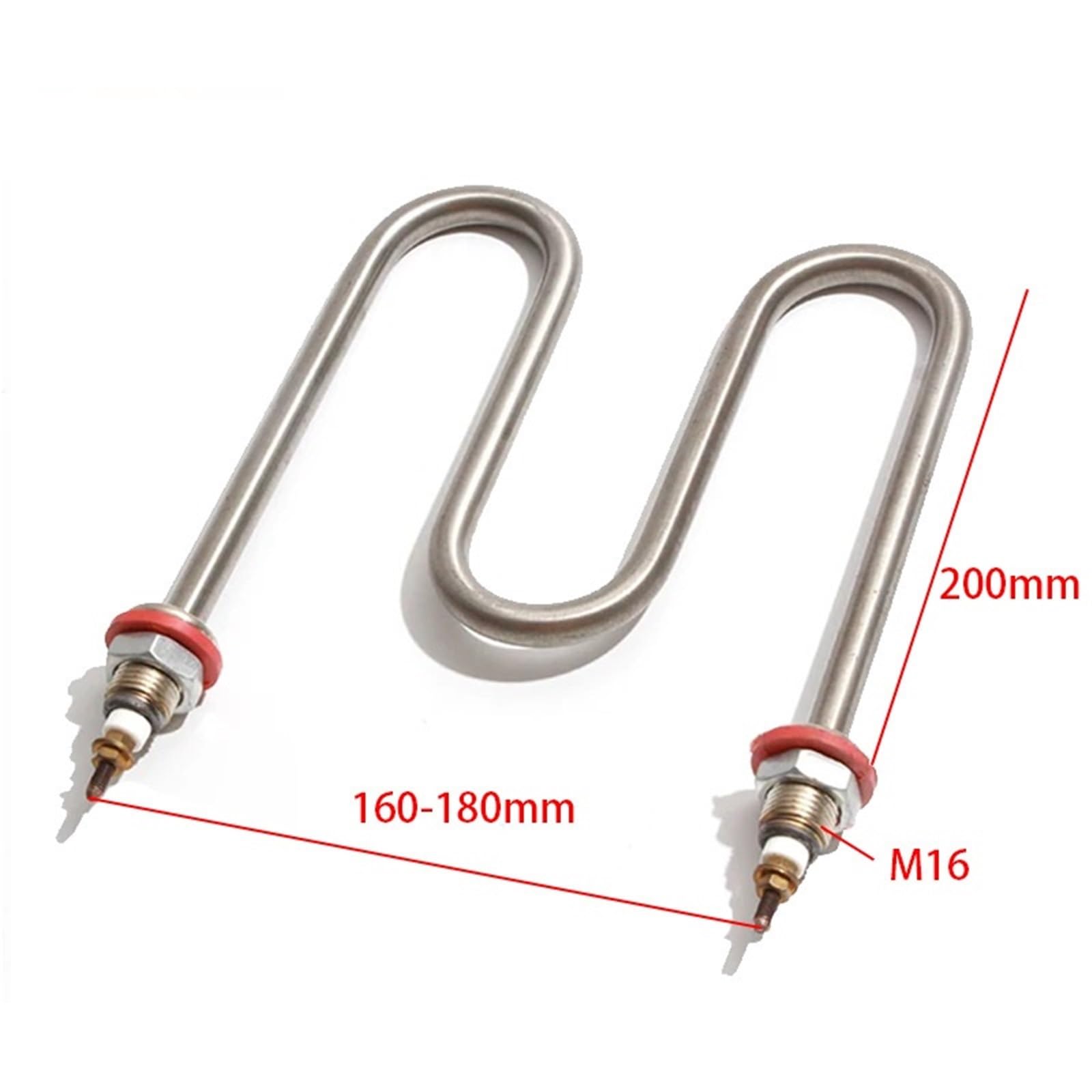 220 V M16 Gewinde Elektrische Tauchheizelement for Wasser Edelstahl MW Form Stahlrohr Heizung 300 C 400 1 Stücke(3000W 200mm)