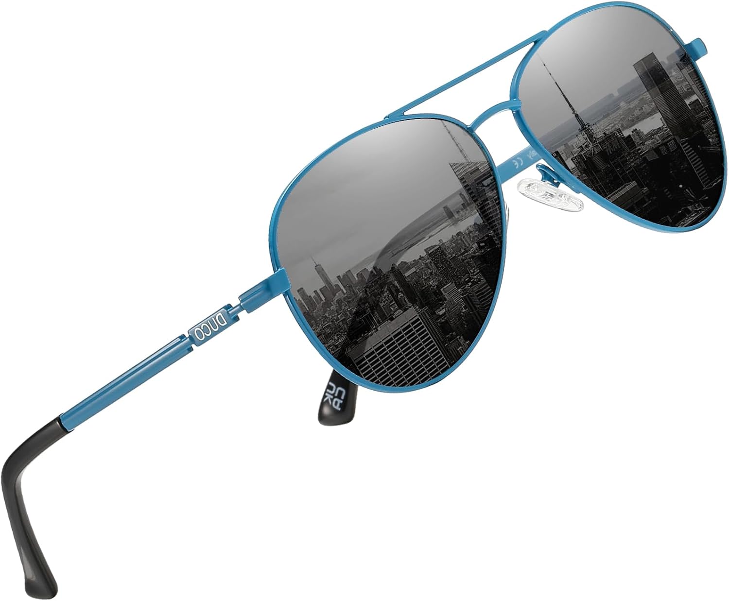 DUCO Pilotenbrille Polarisiert Herren UV400, Metallrahmen