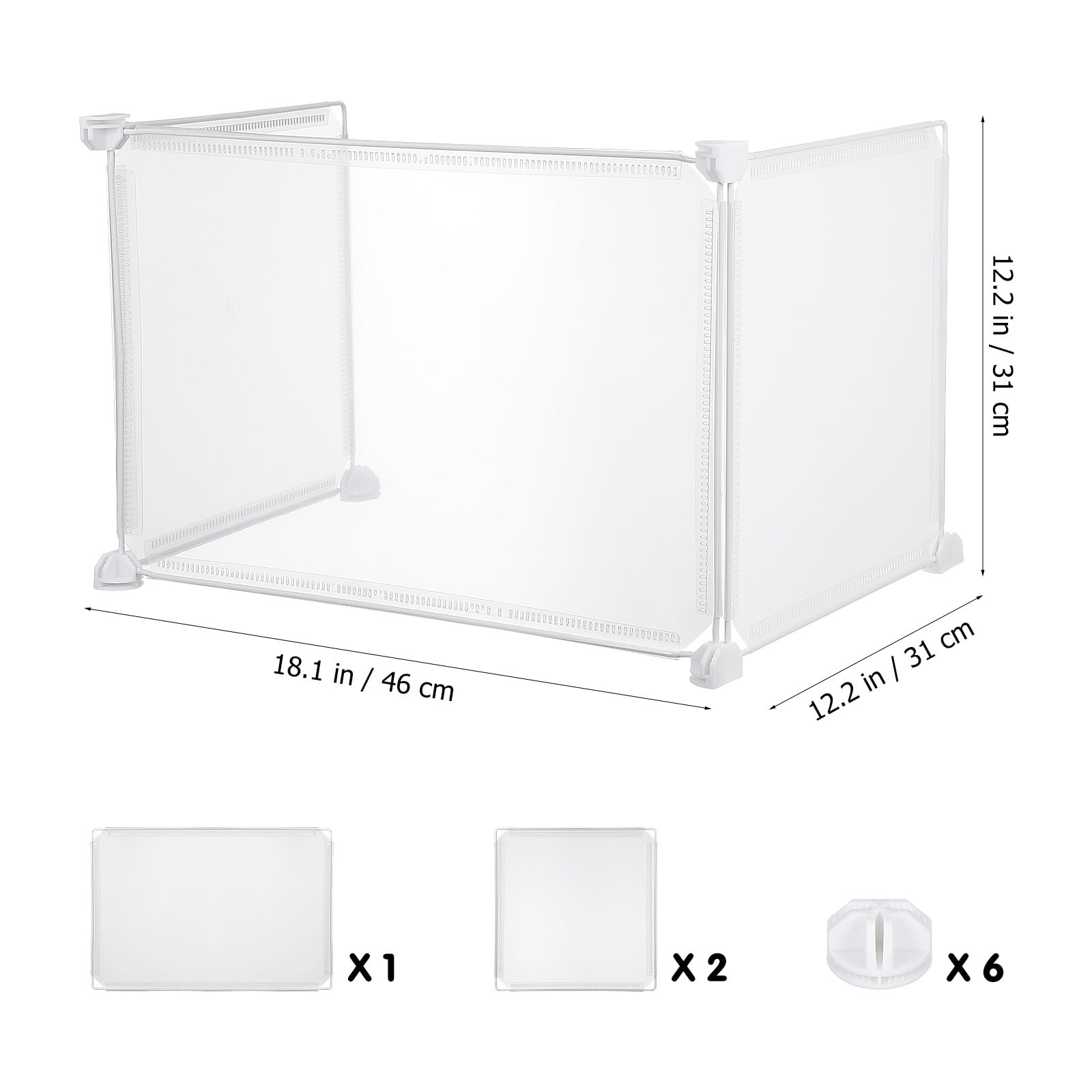 Divisorio per scrivania portatile da ufficio, pannello 46 x 31 x 31 cm, divisorio singolo per proteggere gli esami degli studenti per spazi di lavoro e aree di studio
