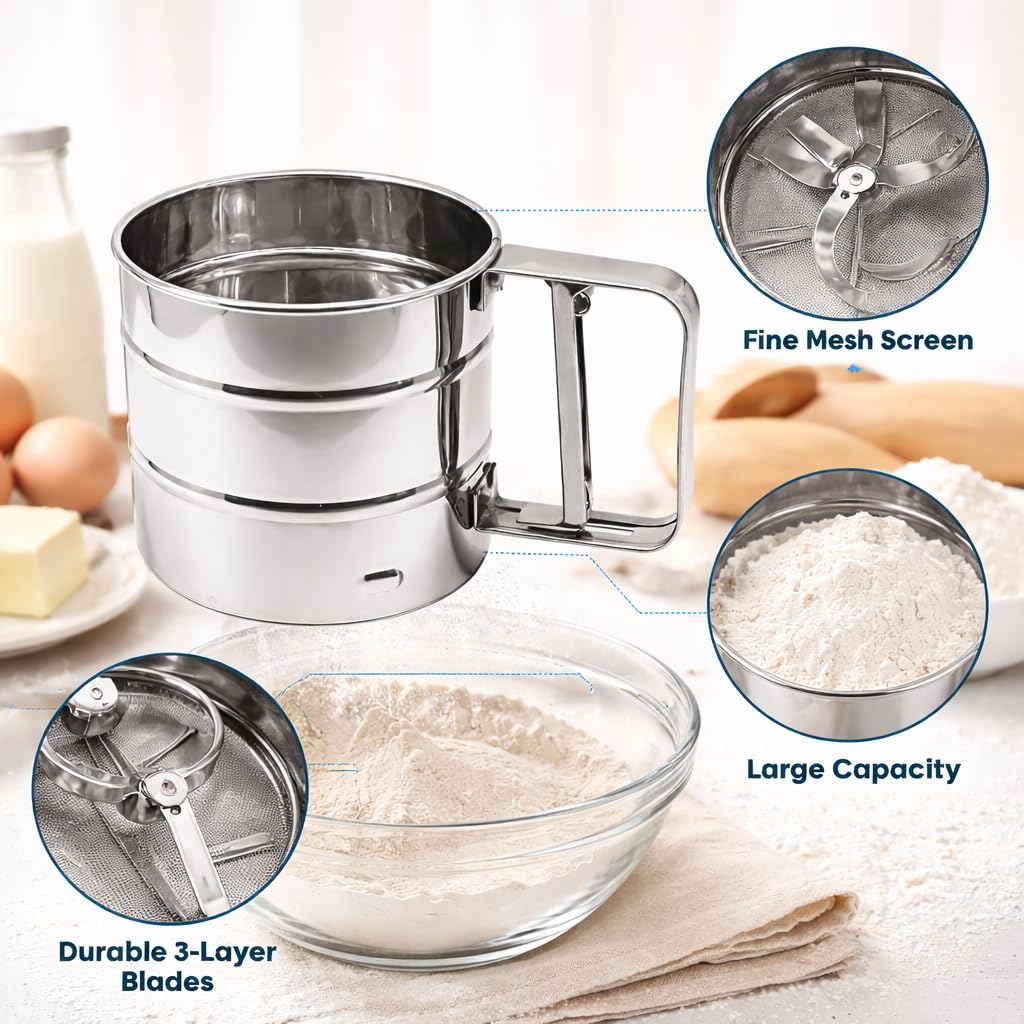 Stainless Steel Flour Sifter - Perfect Baking! -3
