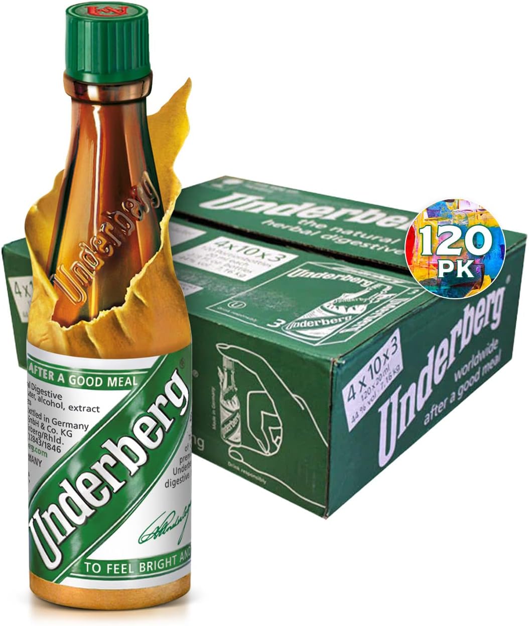 Case Pack: 3 Underberg Bottles Each (Packaging May Vary)