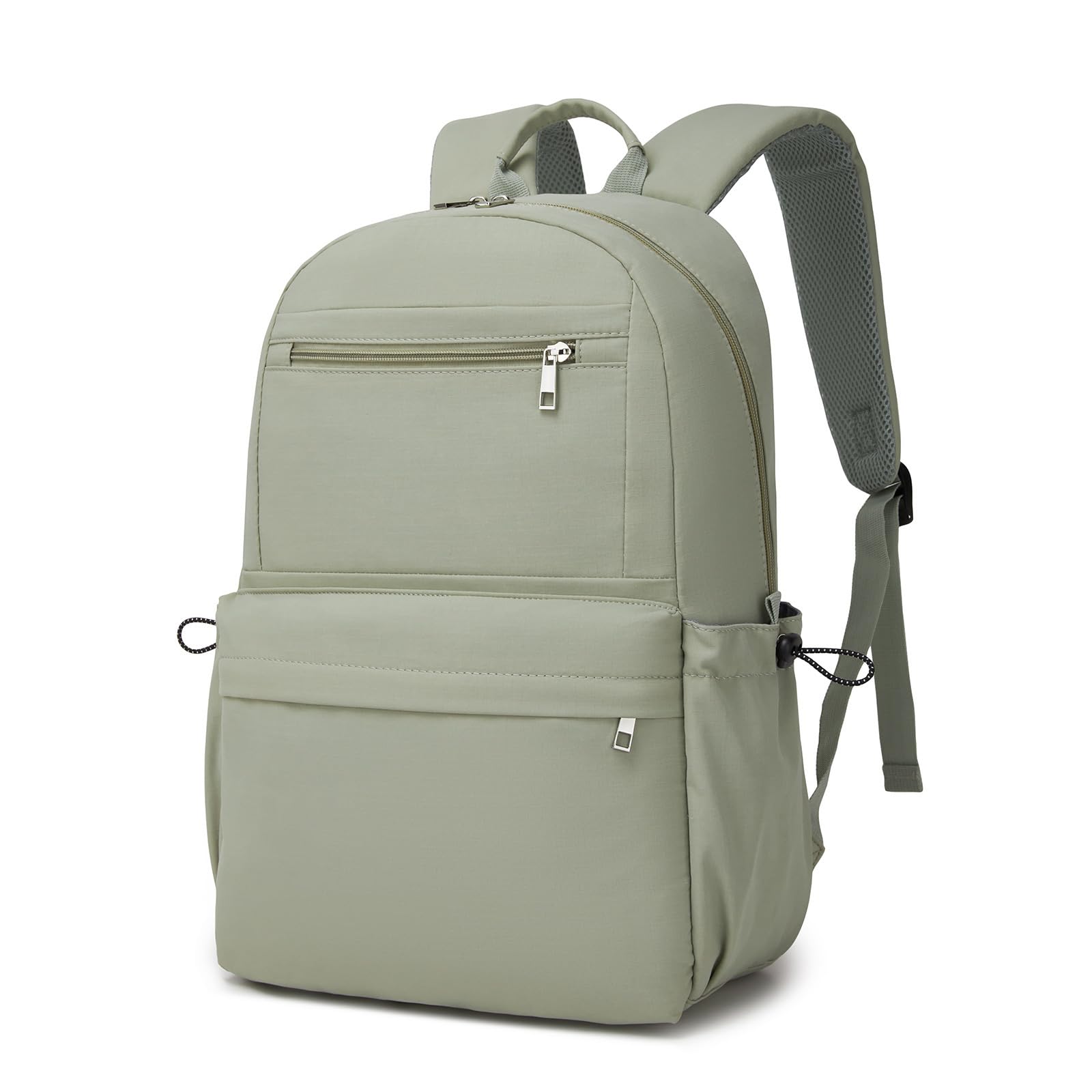 KONO Zaino Donna Porta PC 15,6 Pollici Leggero Impermeabile, Zaino Scuola e Università, Casual da Viaggio e Lavoro - Verde