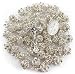 Nazareth Store White Zircon Clear Crystals Beads Rosary Necklace Miraculous Medal & Crucifix