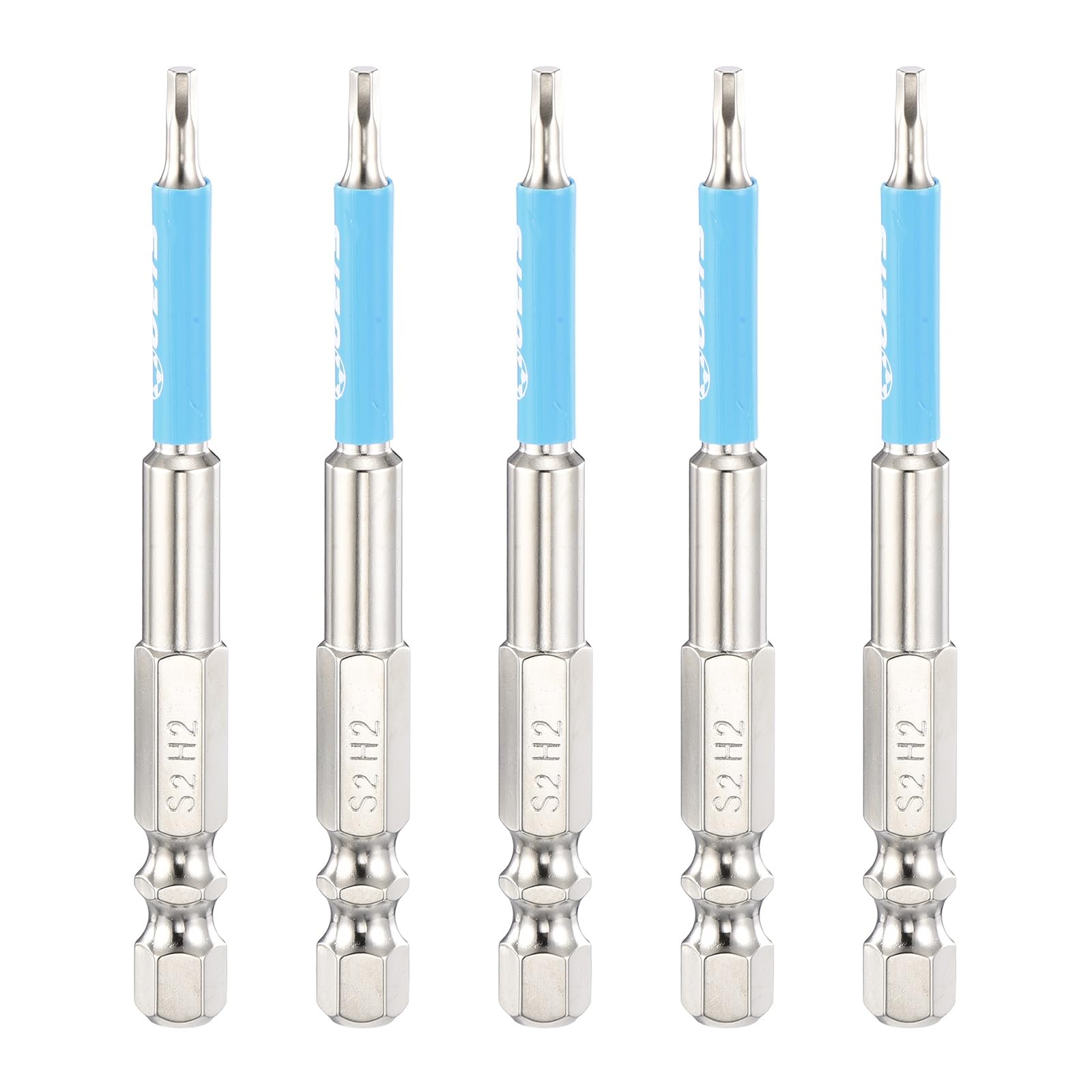 sourcing map 5pcs Hex Impact Screwdriver Bits 2mm Magnetic Hexagonal Head