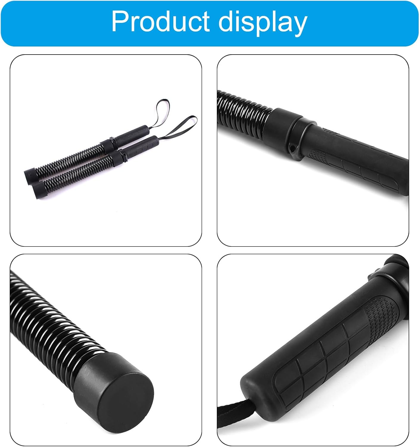 2Pcs Workout Exercise Rope Replacement Spring Rod Portable for Gym Training Home Enduring Portable Battle