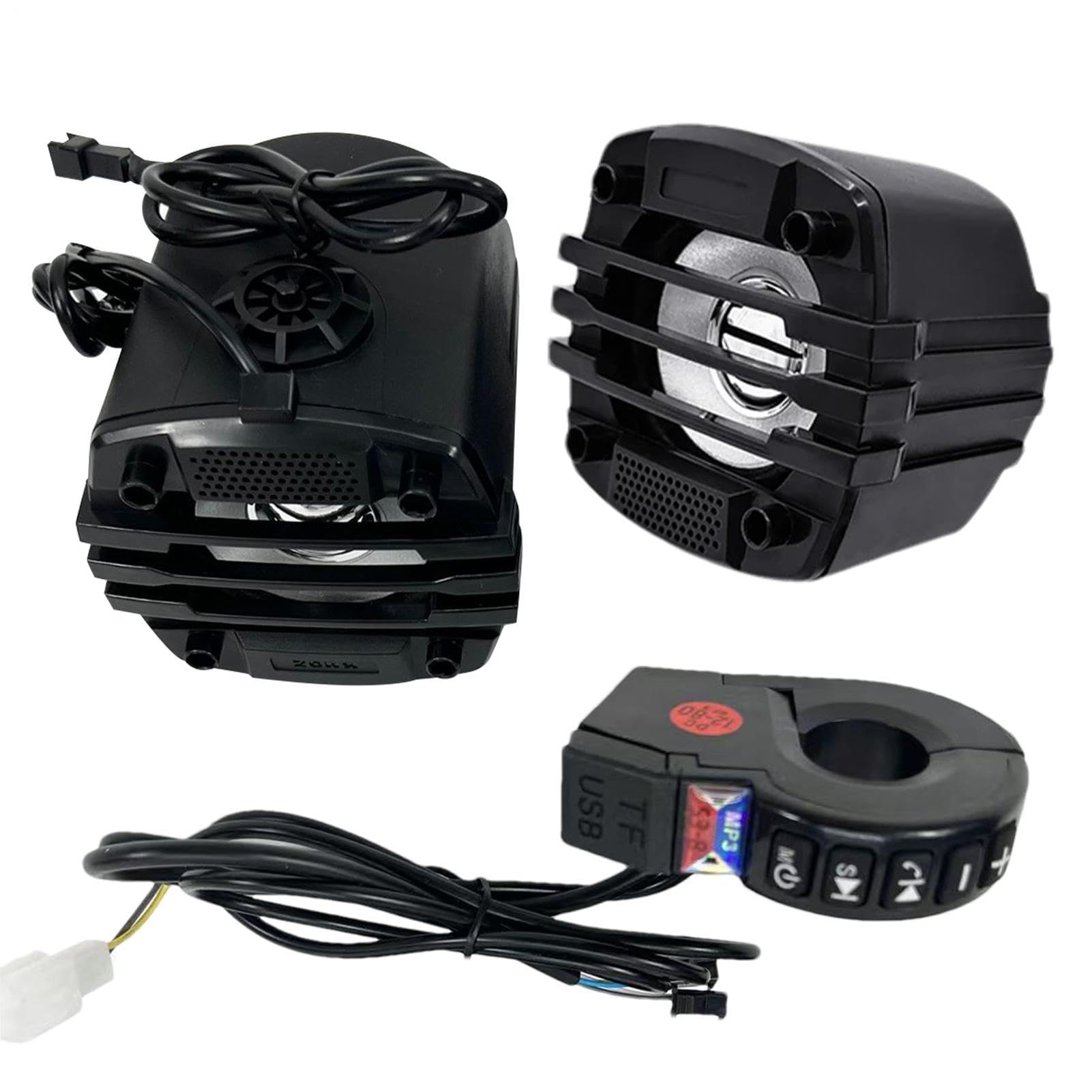 Radio para motocicleta, altavoz para manillar | Sonido de altavoces portátiles para montaje en manillar,Estéreo de motocicleta con sonido de alta fidelidad, de amplificador de audio resistente a la in