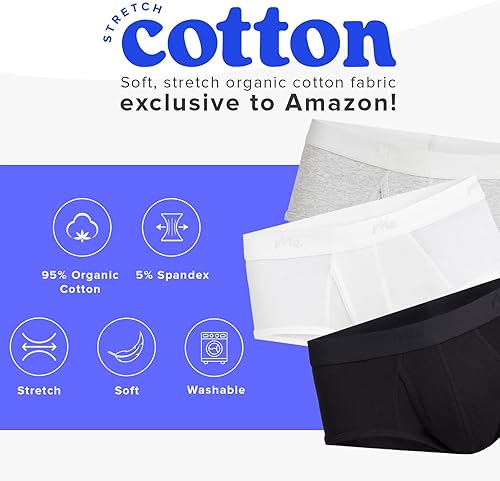 Miniatura 3 de MeUndies Calzoncillo de algodón elástico para hombre con bragueta - Tela exclusiva de Tienda