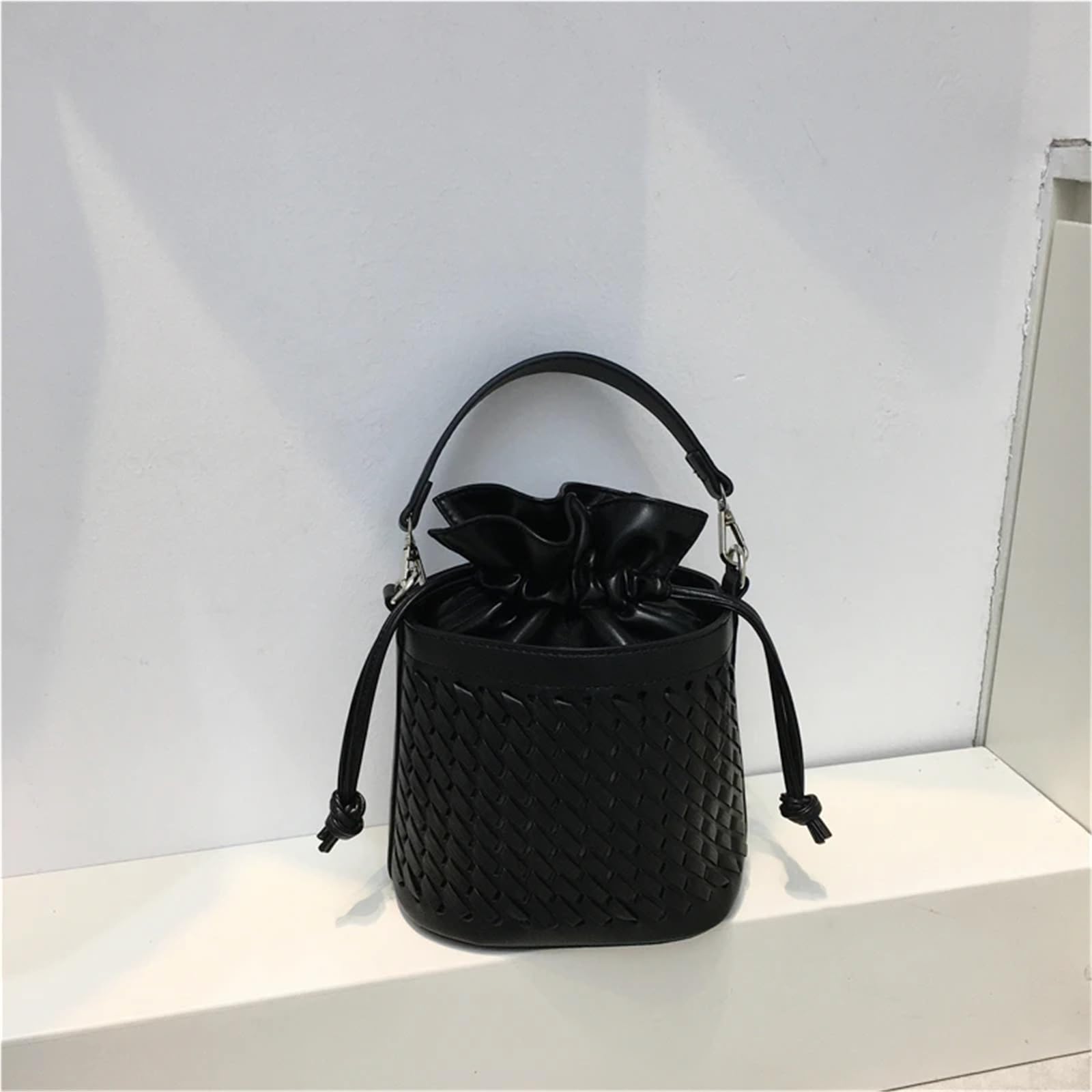 Bolso Crochet Bolso bandolera for mujer, bolso de hombro tejido hueco, bolso de verano, informal, con interior de tela for compras
