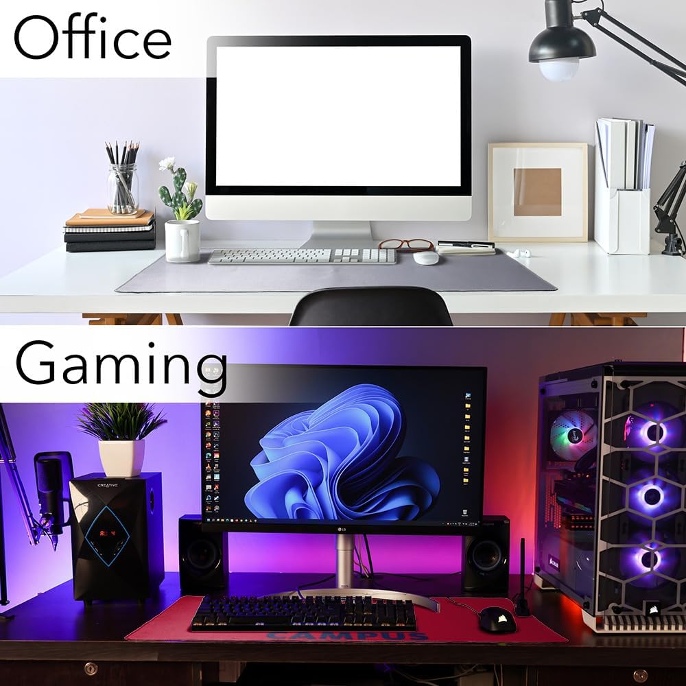 University of Arizona Global Campus Large Gaming Mouse Pad Desk Mat with Stitched Edges, Non-Slip Base for Gamer, Home and Office, 31.5 x 15.7