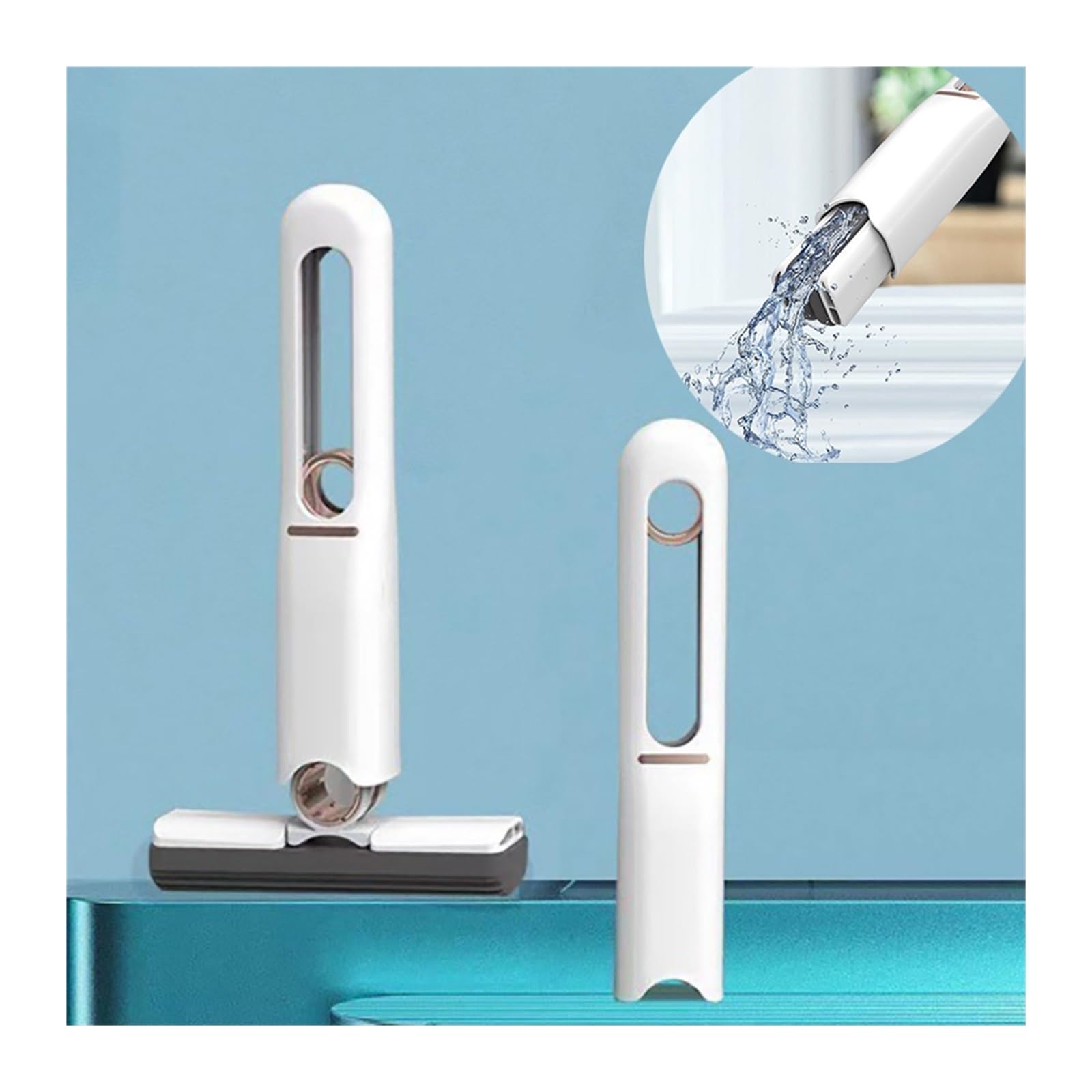 Mop Mini Auto-Strizzante - Super Assorbente E Pieghevole, Per Cucina, Bagno, Auto E Superfici Piccole