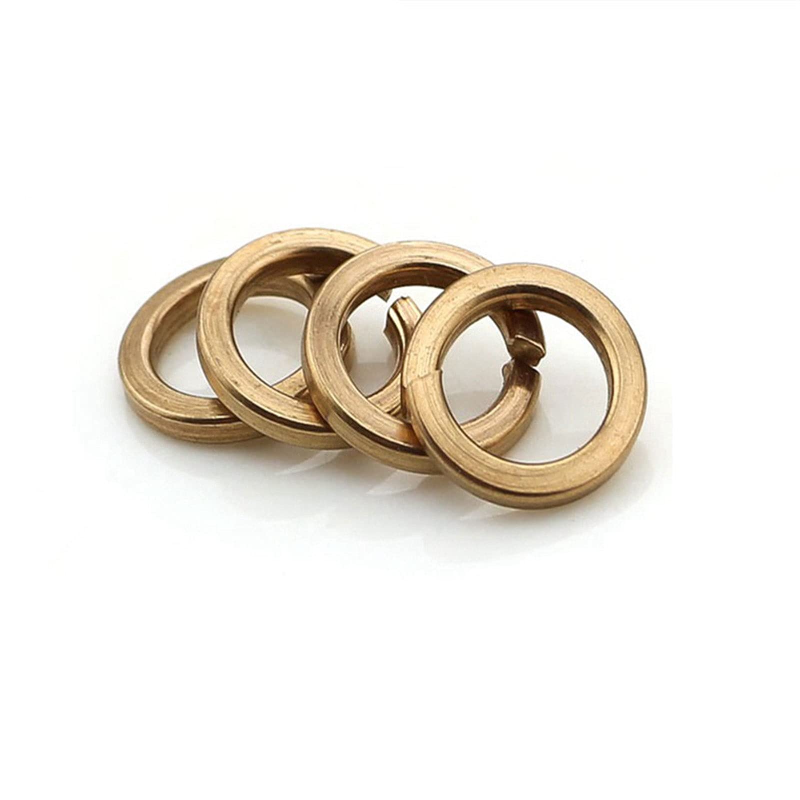 Zkenshan-washers DIN127 M3 M4 M5 M6 M8 M10 M12 Spring Bronze Copper Brass Split Spring Lock Washer, Good wear Resistance (Inner Diameter : M5 50pcs)