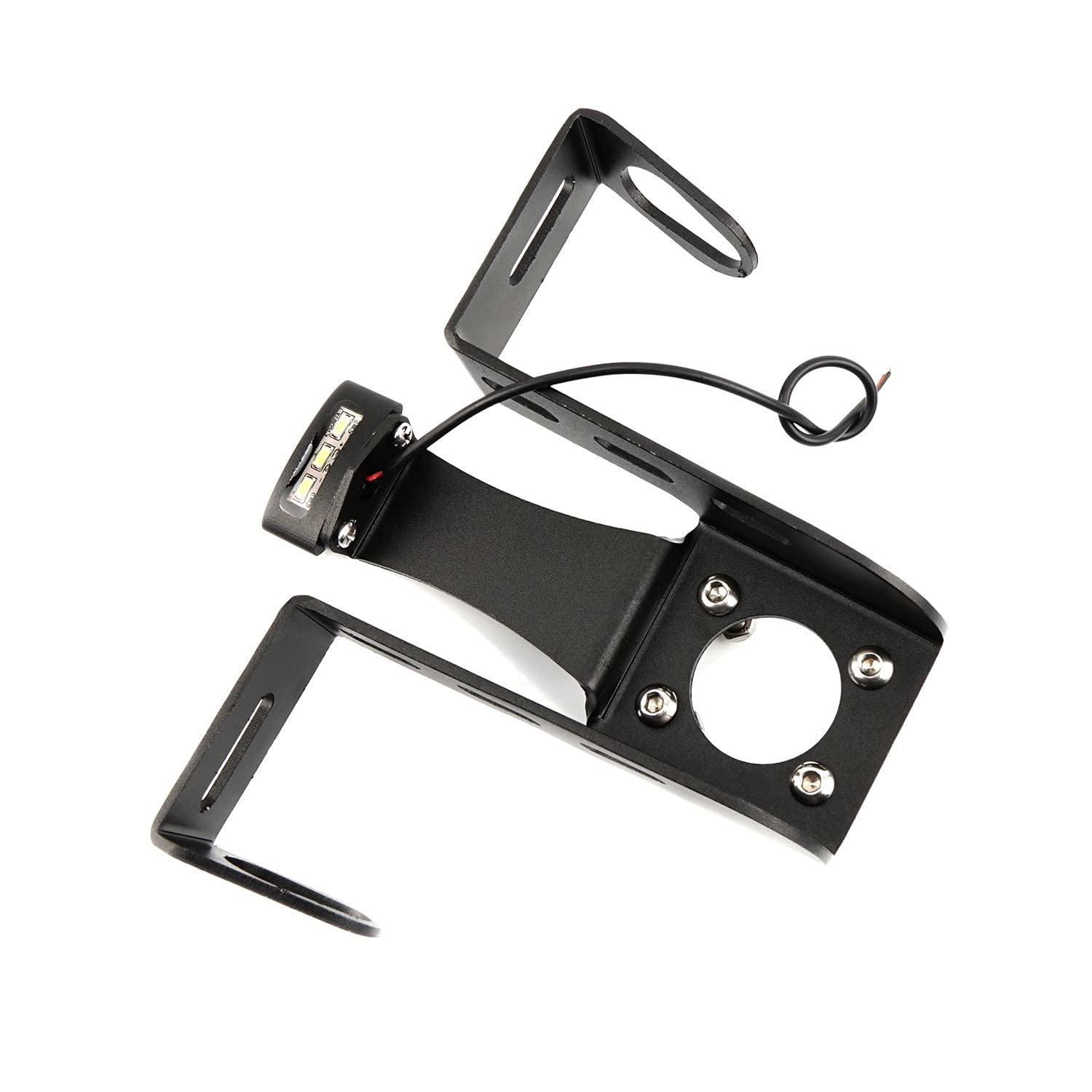 Soporte de matrícula motocicleta negro, soporte licencia