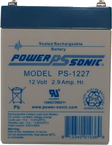 Power-Sonic PS-1227 F1 Batería de plomo ácido sellada