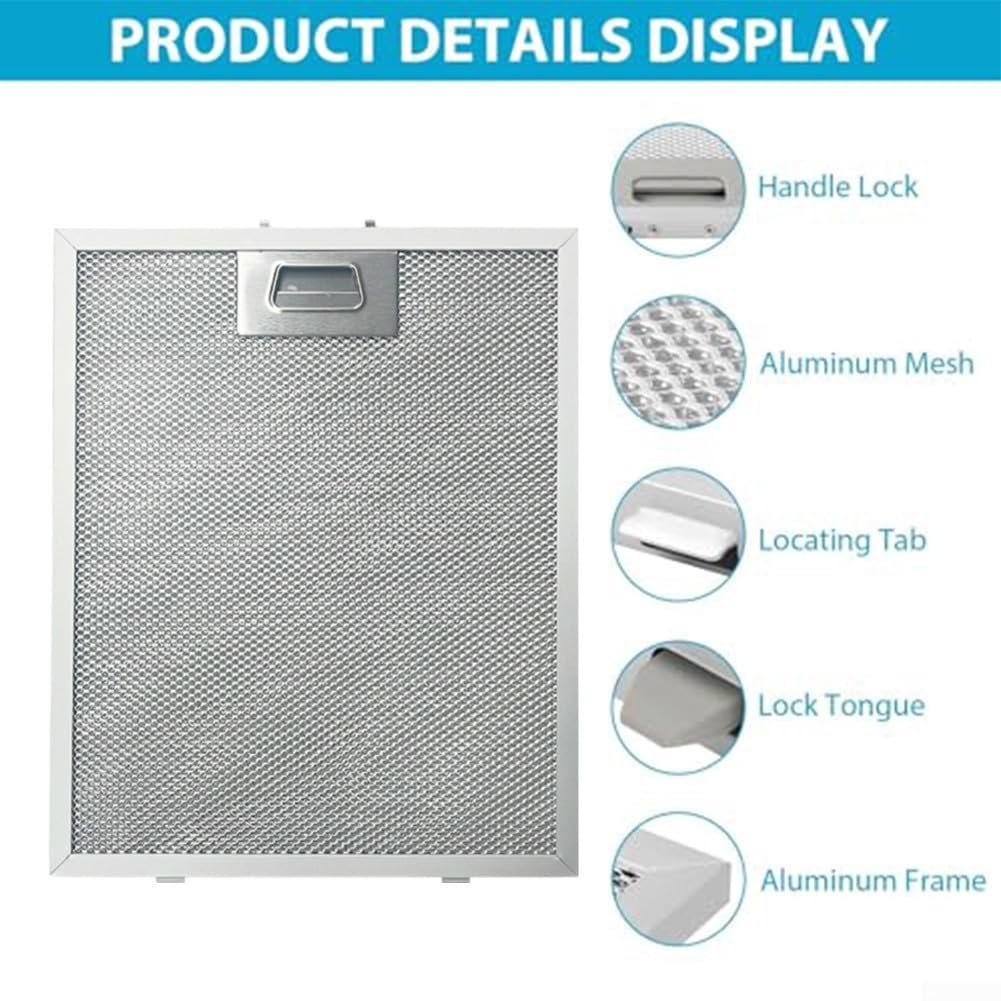 Filtro de campana extractora, 320x260 mm Filtro de campana extractora Filtro de ventilador, Filtro de campana extractora Filtro de grasa de campana extractora, Filtro de campana extractora, for electr