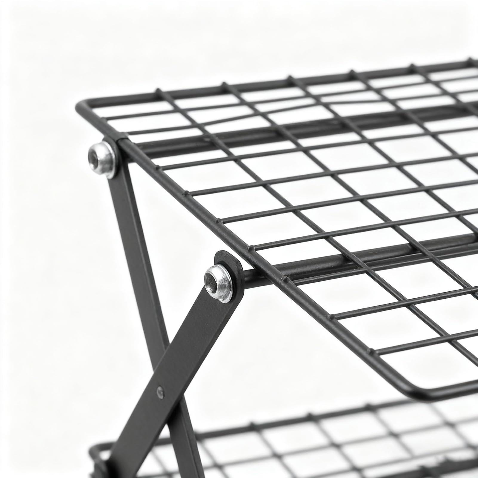 Grilles de Refroidissement pour Pâtisserie Pliable Étagère Empilable 4 | Grille Barbecue Rôtissage Accessoires Cuisine Pour Pâtissiers Fête Rôtissage Grillade Pizza Dessert Fruits Légumes