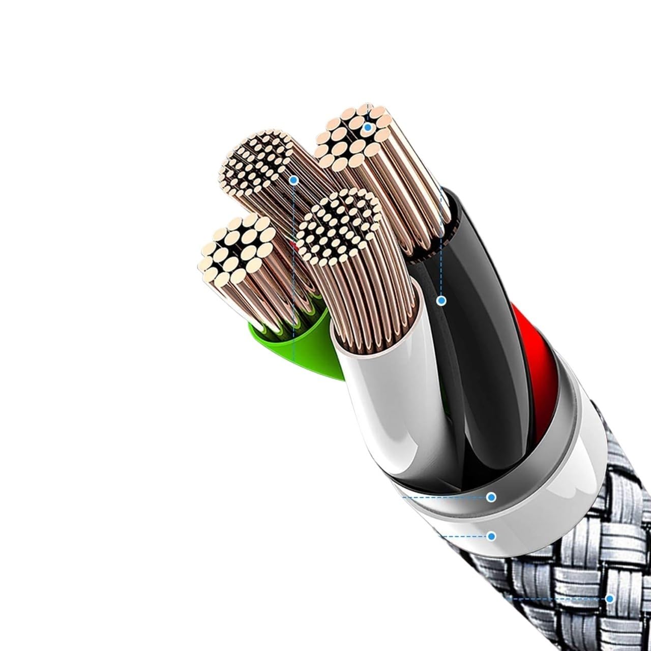 Cable de carga rápida tipo C PD de 60 W, tipo C, 300 cm, 5 m, 8 m, 10 m, cable de datos extensible (gris, 300 cm)