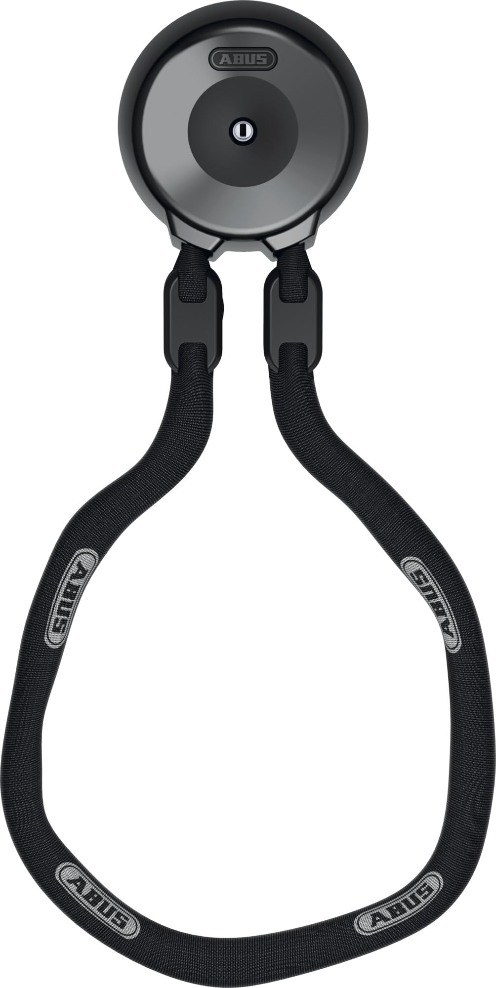 ABUS Wandanker WCH + Kette ACH 9KS - zur Diebstahlsicherung von Fahrrad und Motorrad in Garagen, Kellern oder vor dem Haus - ABUS-Sicherheitslevel 13-110 cm lange Kette | Wandanker mit integrierter Kette, XPlus-Zylinder, gehärtetem Stahl, Textilummantelun