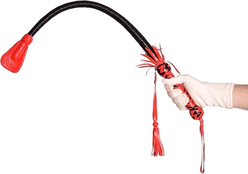 ClubCorp - 12 trenzas hechas a mano de cuero de vaca para montar Cultivo para montar Toro ecuestre Accesorios para látigos Látigos resistentes