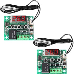 Greluma 2Pcs 12V Temperature Controller Module, Digital Thermostat ...