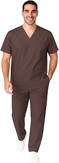 Men Scrub Set Medical Scrub Top and Pants