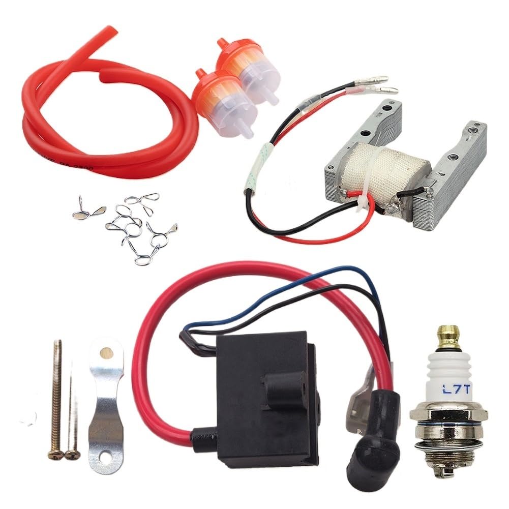 Bujía reemplazo Kit de bujías de bobina de magneto de encendido CDI de alto rendimiento, bobina de encendido CDI, magneto, motor de 2 tiempos, bicicleta motorizada Bujía de encendido
