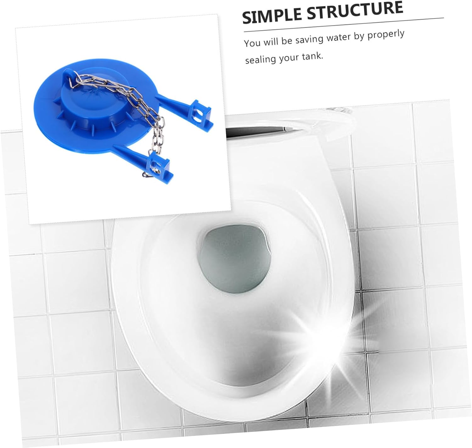 Toilet Flapper Seal Adjustable Water Saver for Efficient Flushes Rubber Bathroom Accessory for Compatibility Toilets