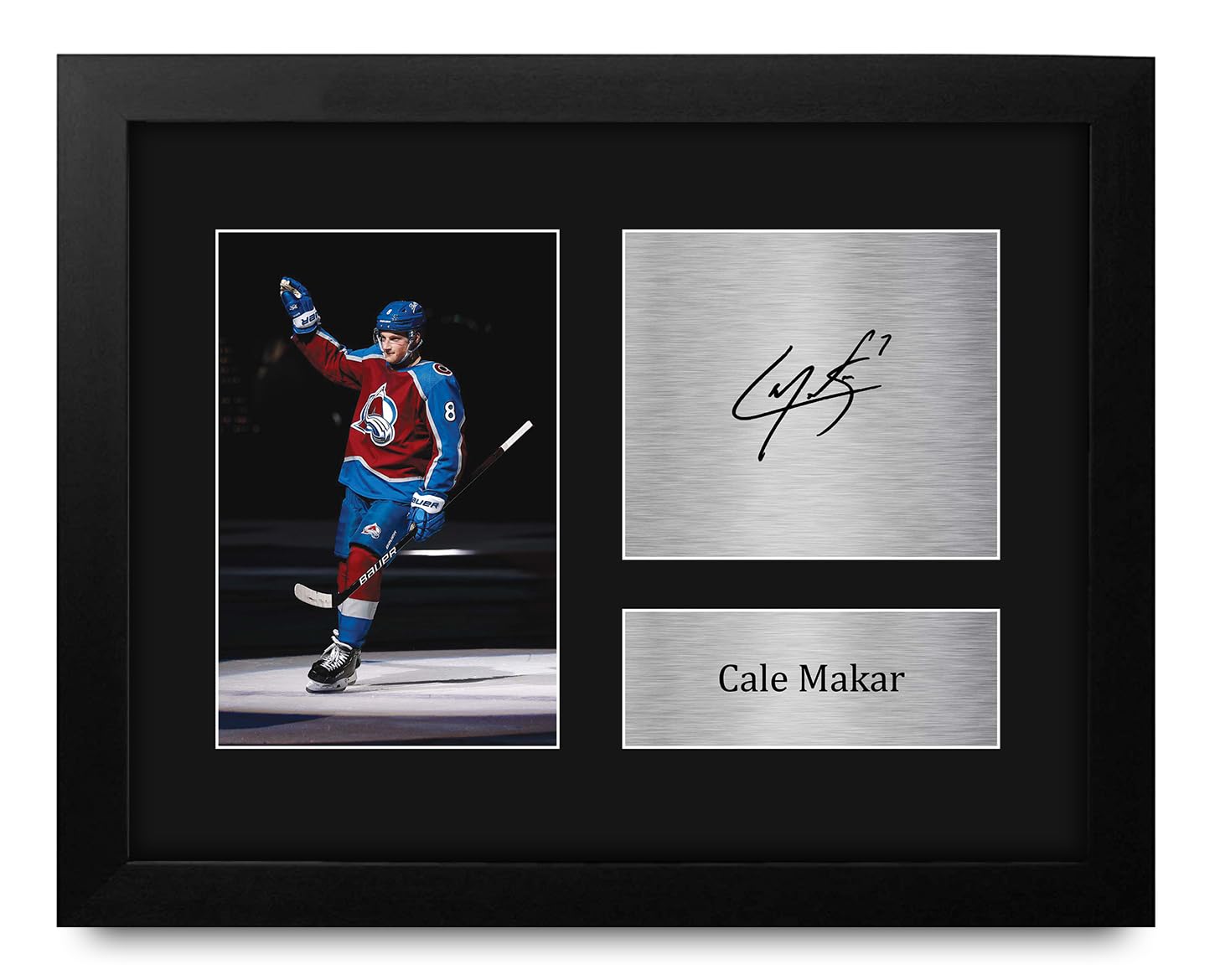 HWC Trading Cale Makar Colorado Avalanche Gifts Printed Signed Autograph Picture for Ice Hockey Fans - US Letter Framed