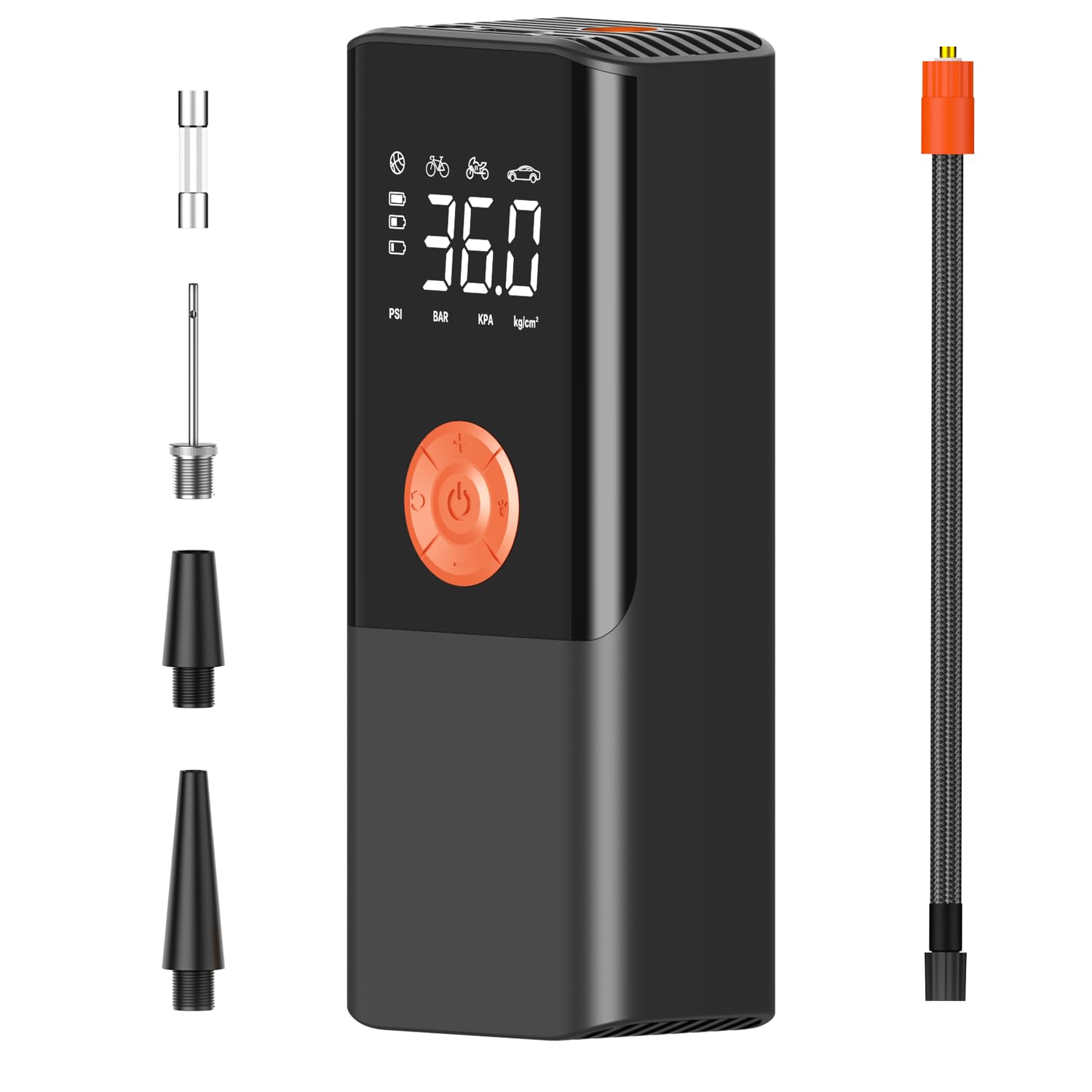 Tire Inflator Portable Air Compressor- One Click Smart Pump Tire Inflator for Car, Motorcycle, Bicycle and More (Event)