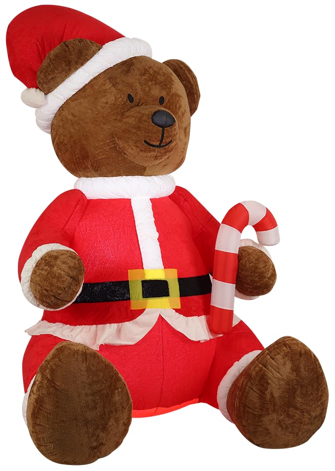 Urso De Pelúcia Natal Gigante Inflável Bivolt Shopping 280cm