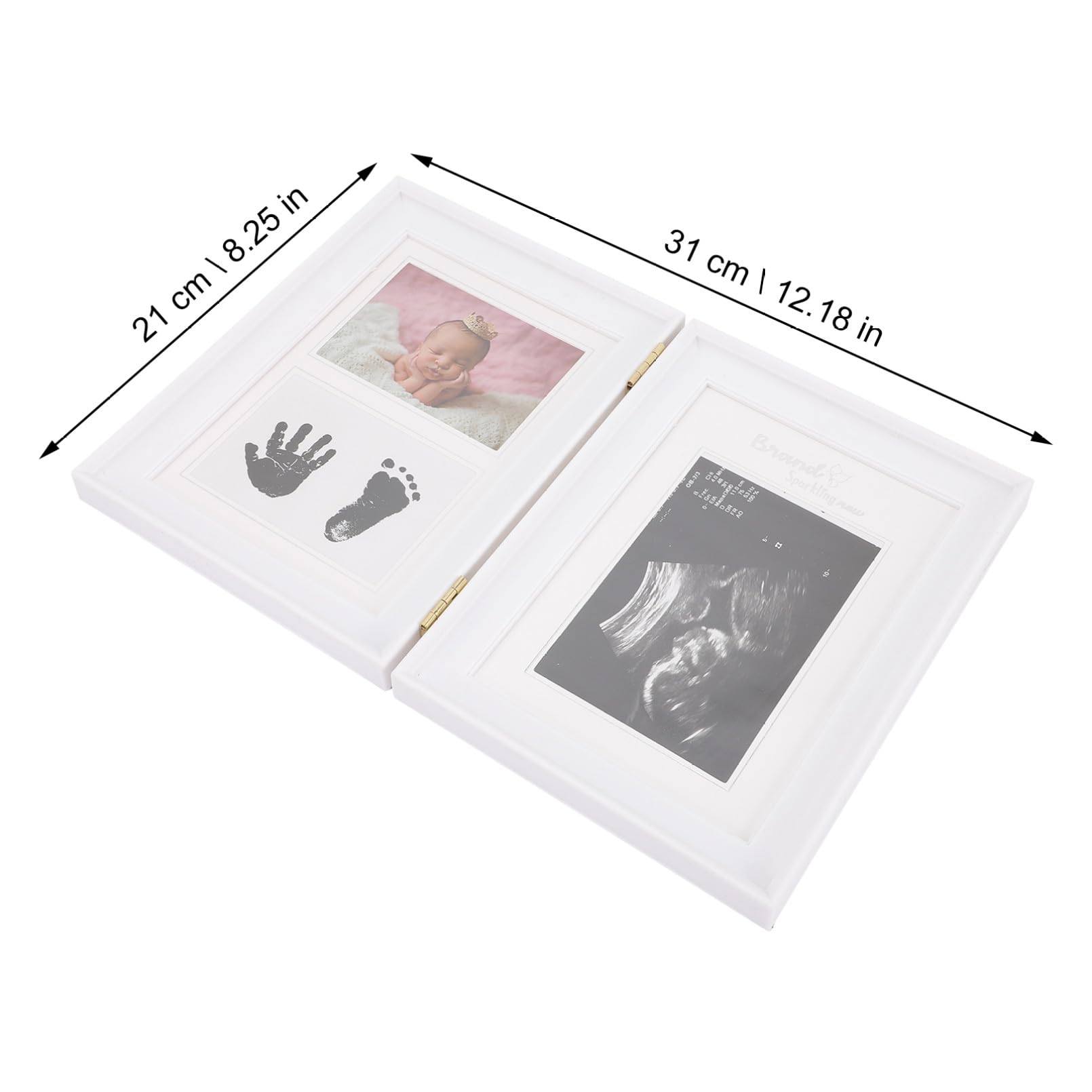 UPKOCH Marco de Fotos para Bebe Recien Nacido Pvc Conmemorativo Libro de Recuerdos Crecimiento B
